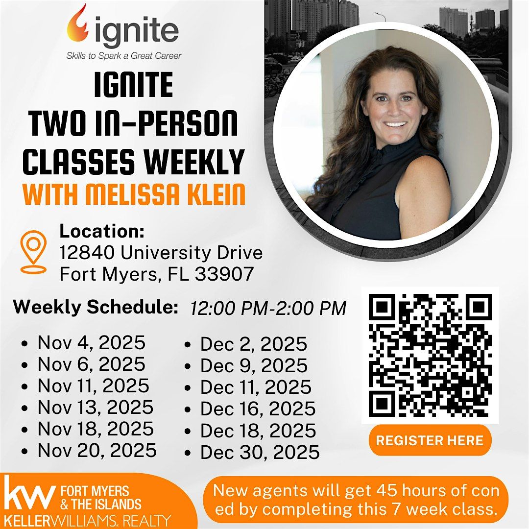 Ignite Two in-person classes weekly with Melissa Klein