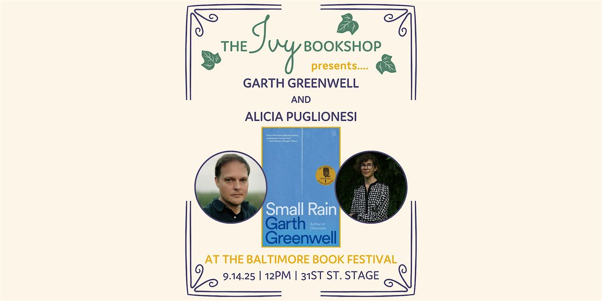 Garth Greenwell and Alicia Puglionesi at the Baltimore Book Festival