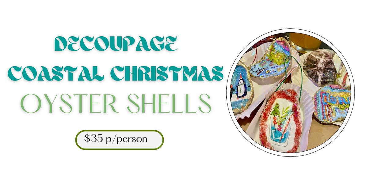 Coastal Christmas Oyster Ornaments