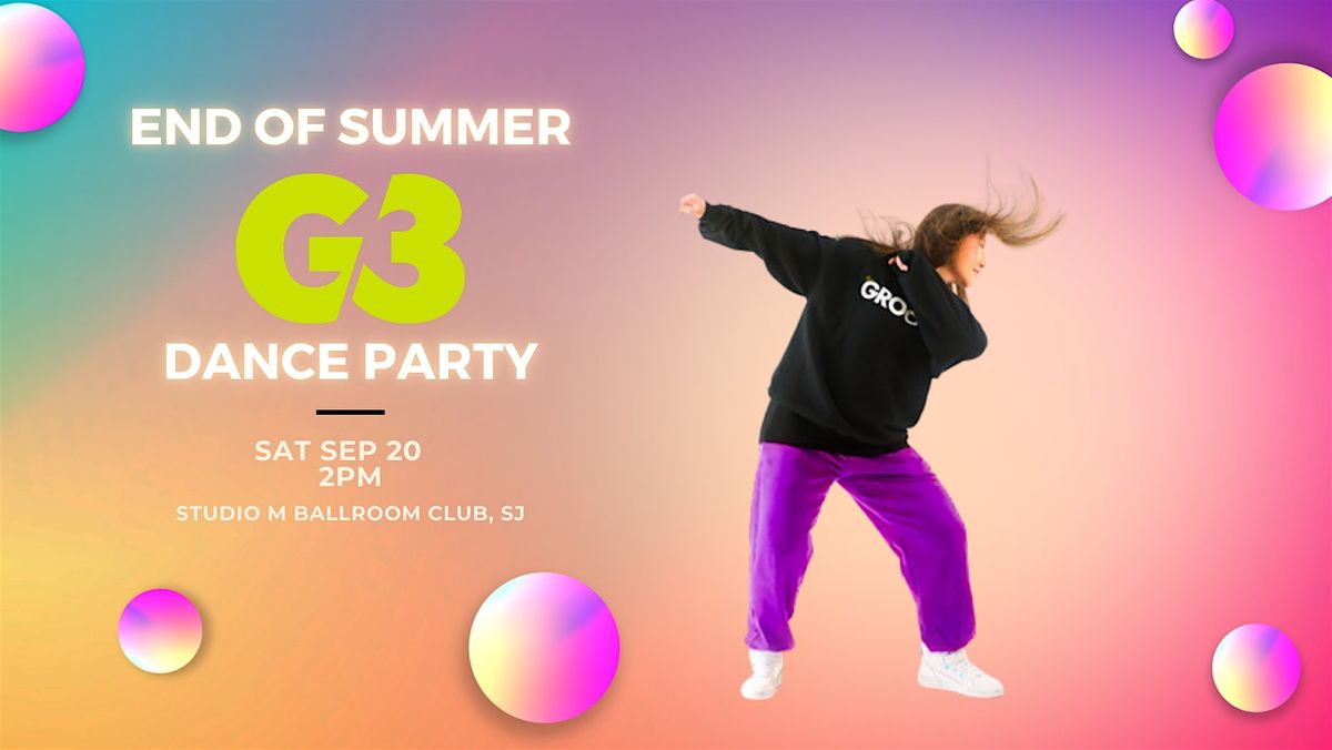End of Summer GROOV3 Dance Party