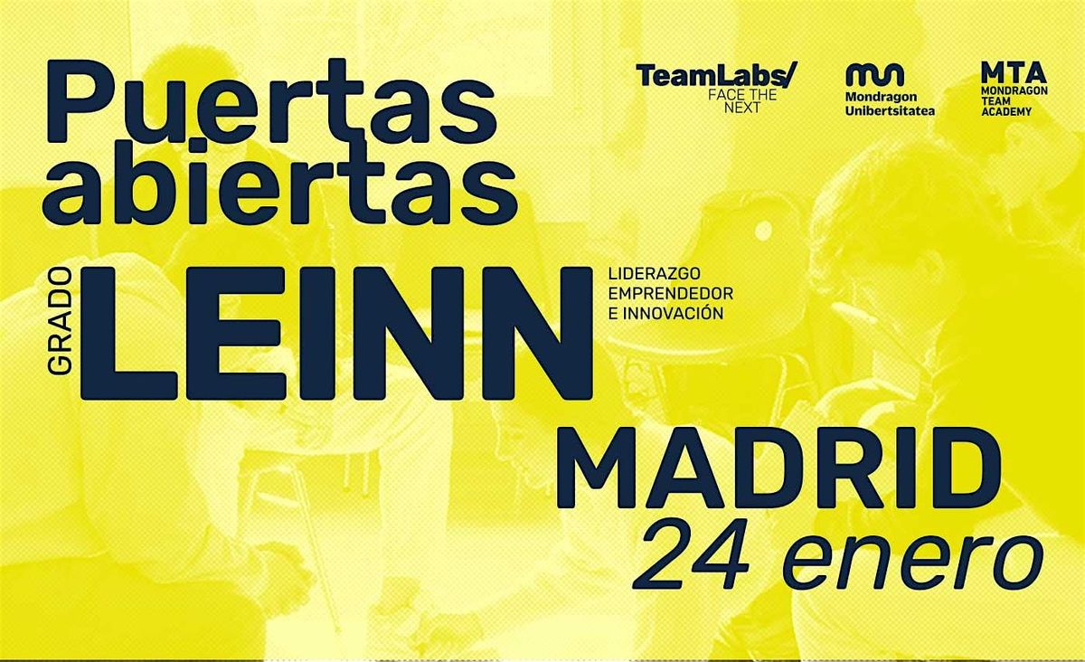 GRADO OFICIAL LEINN\/ PUERTAS ABIERTAS MADRID [24 ENE | 10:30]