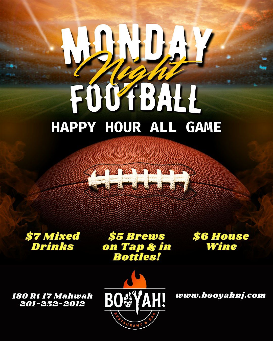 Monday Night Football Happy Hour All Game!