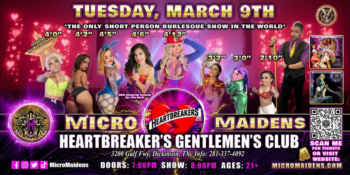 Dickinson, TX  - Micro Maidens: Dwarf Dancers @ Heartbreakers