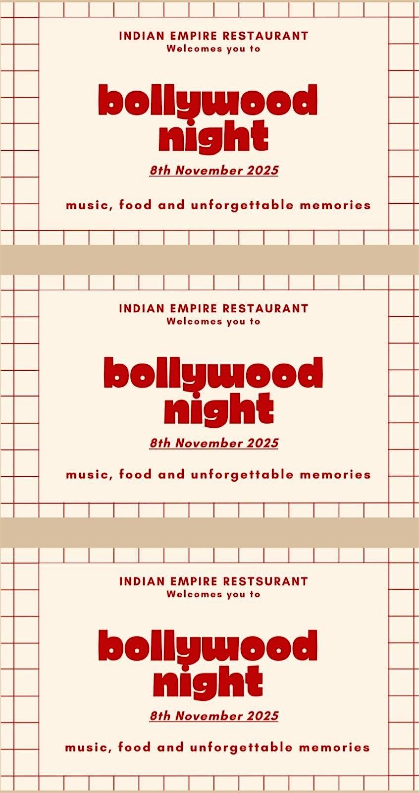 Bollywood Night at Indian Empire Restaurant