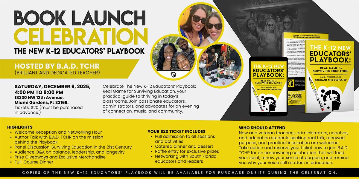Book Launch Celebration: The New K-12 Educators\u2019 P