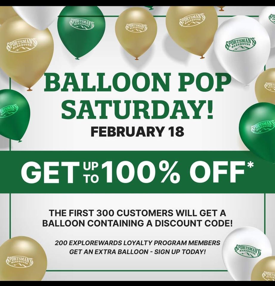 Balloon pop sale Sportsman's Warehouse Pocatello (Pocatello, ID