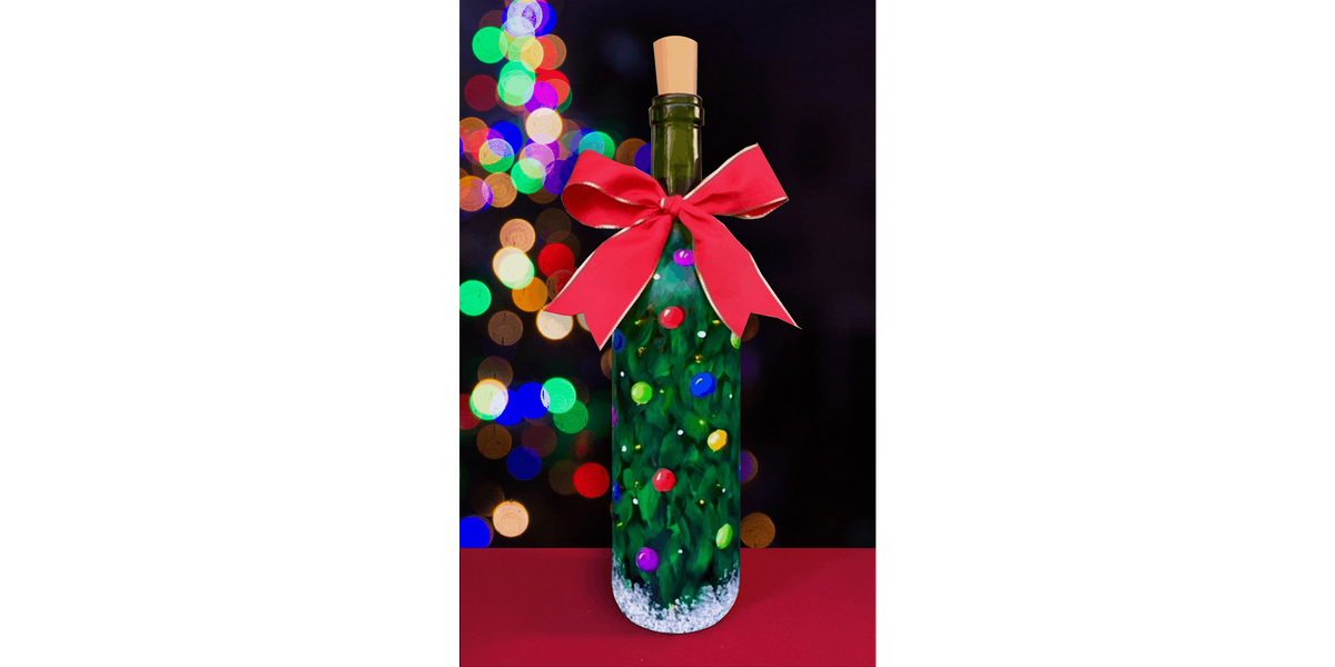 Jolly Christmas - Wine Bottle - Paint and Sip in Phoenix | Classpop!\u2122