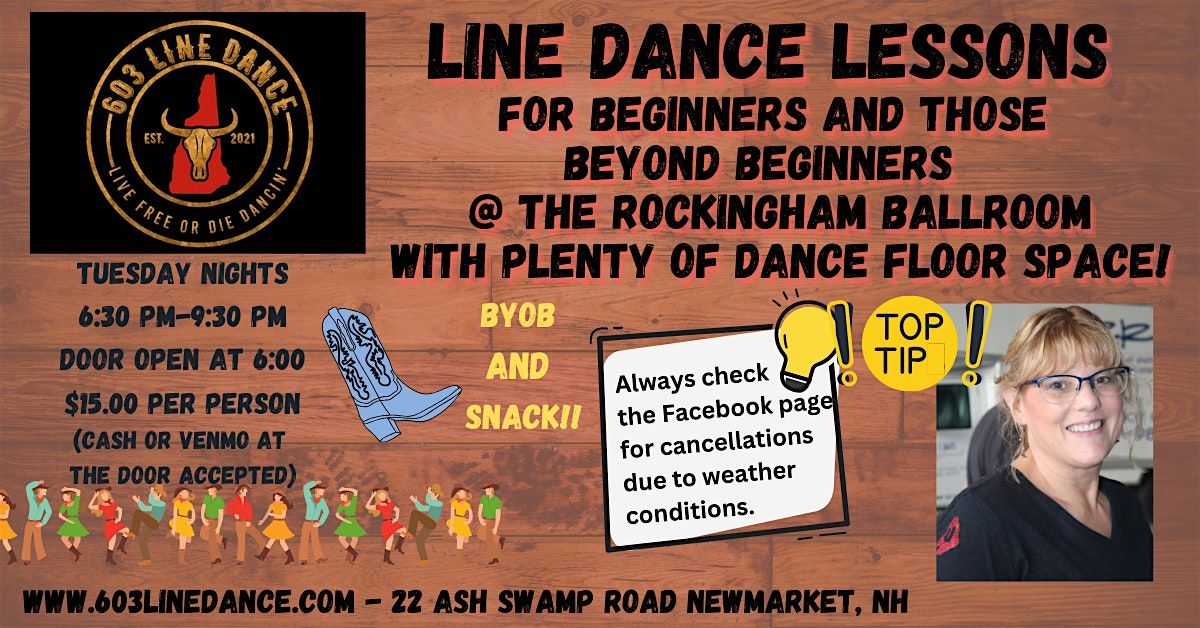 Line Dance Lessons Weekly on Tuesdays by Kim Carpentino of 603 Line Dance