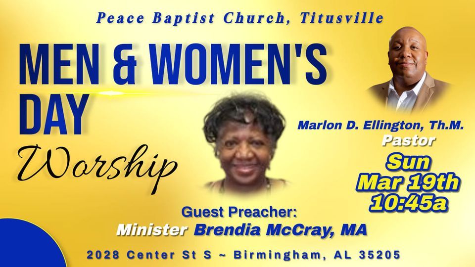 Men & Womens Day 2023 | Peace Baptist Church, Titusville, Birmingham ...