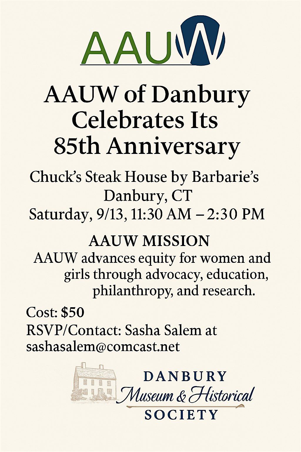 AAUW of Danbury Celebrates 85 Years!