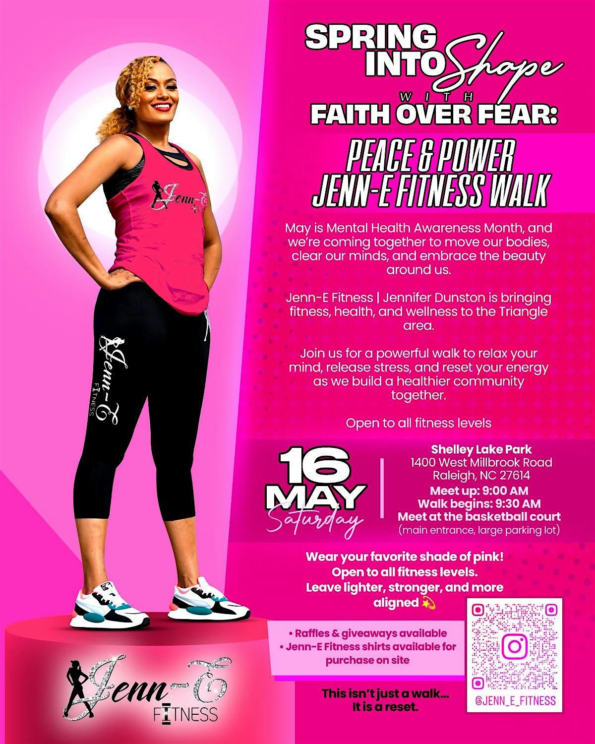 SPRING INTO SHAPE WITH FAITH OVER FEAR: PEACE & POWER JENN-E FITNESS WALK