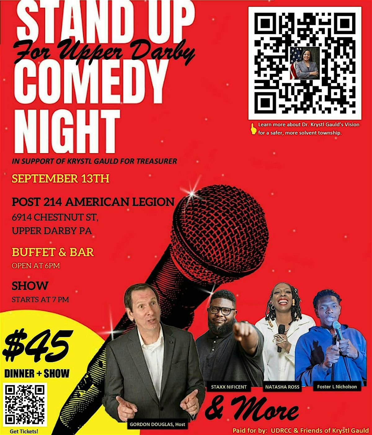 #StandUp for Upper Darby Comedy Show