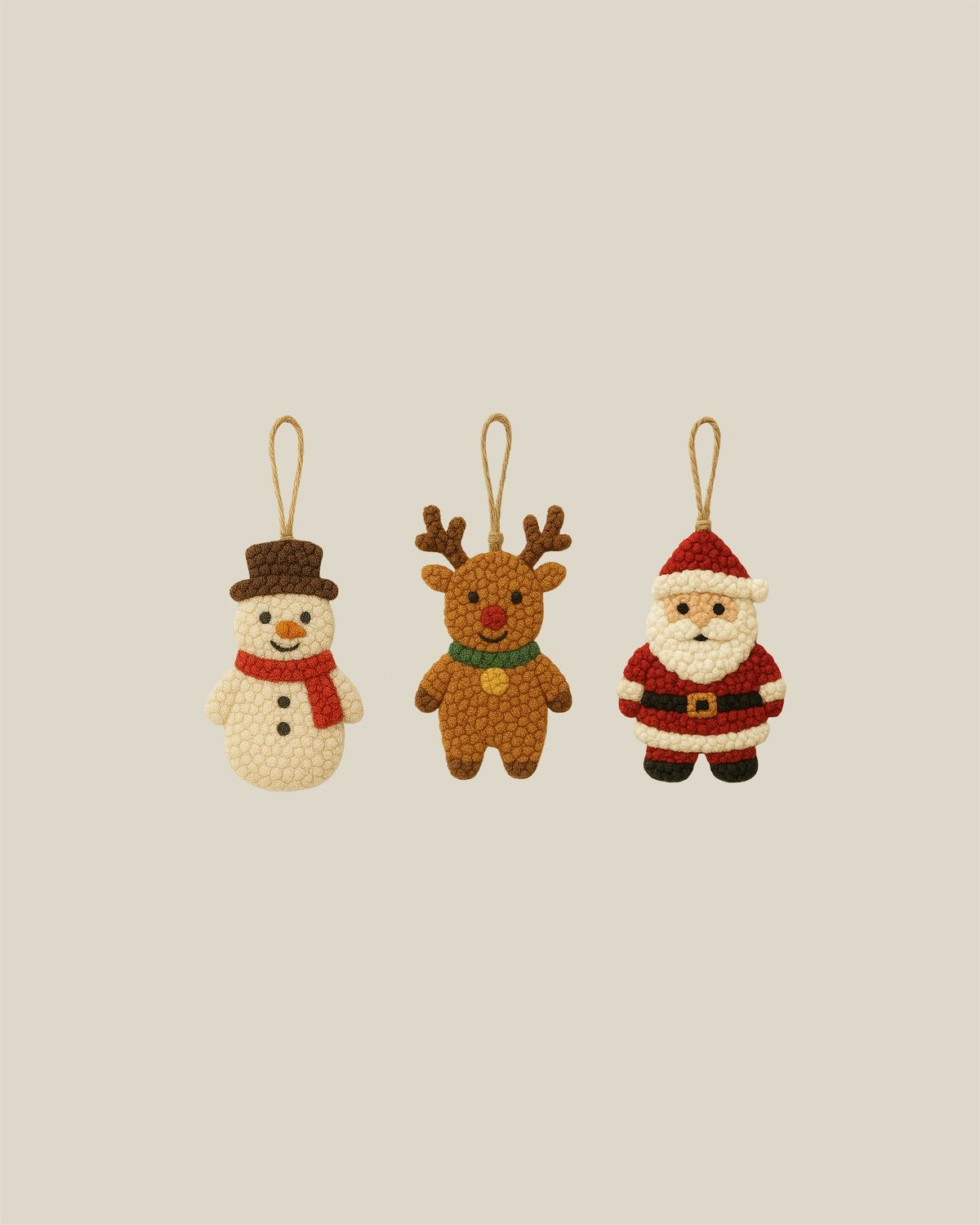Learn to Punch Needle and Make Your Own Christmas Tree Decoration!