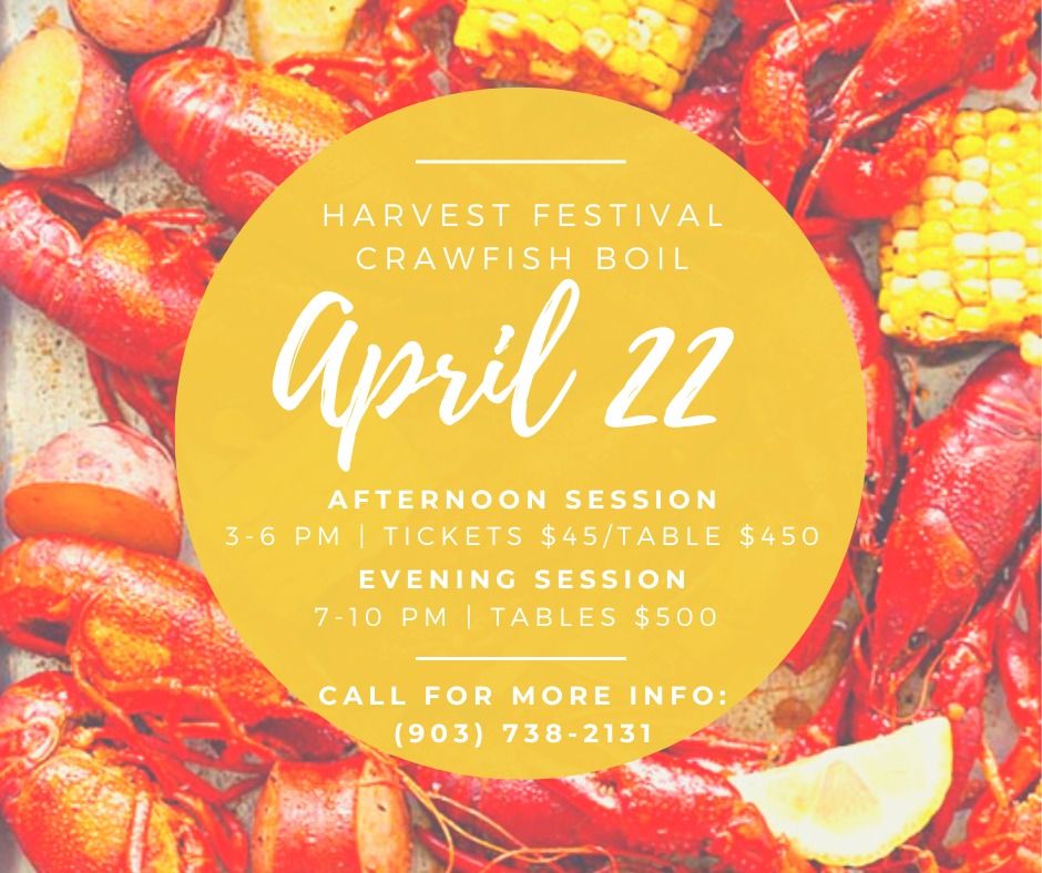 27th Annual Harvest Festival Crawfish Boil Maude Cobb Convention