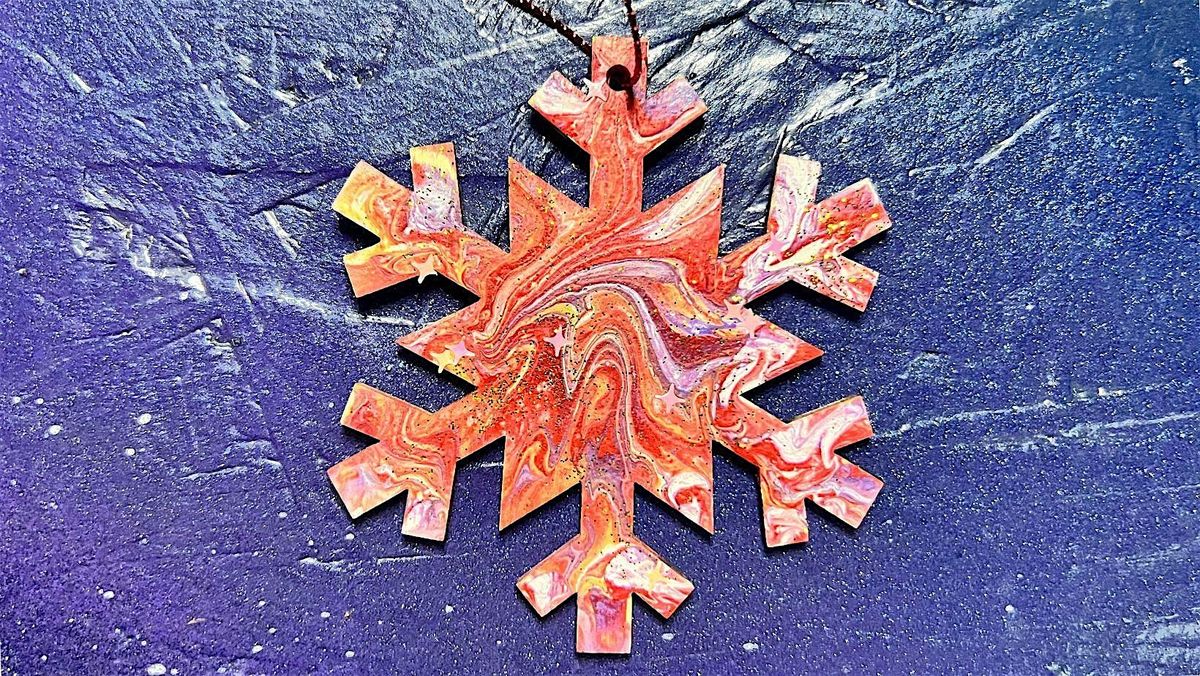 Paint Pour Ornament Art Class | Grace Noel Art