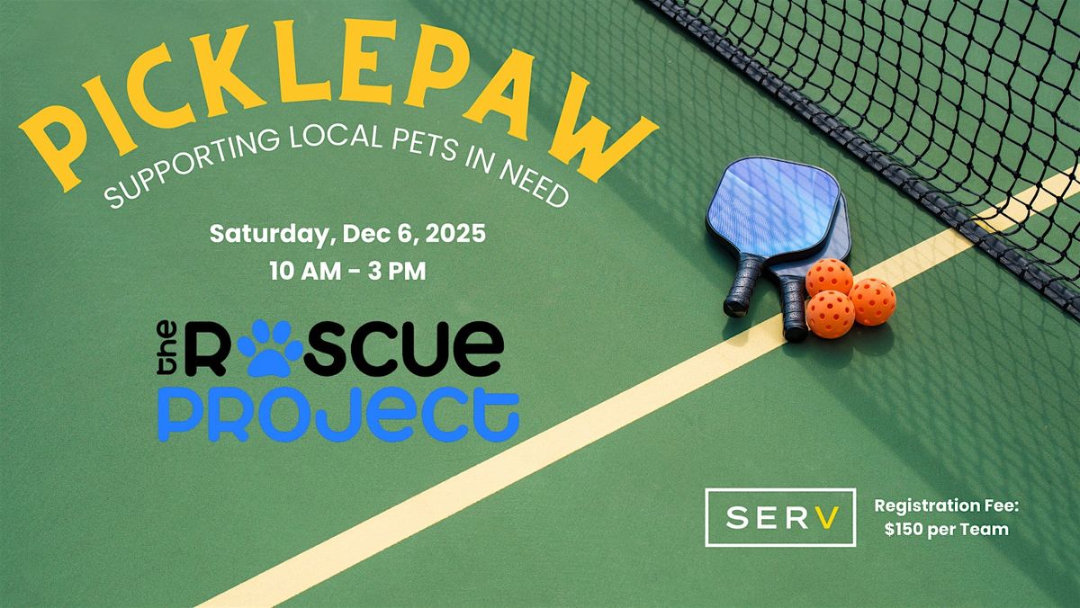 3rd Annual PicklePaw benefiting The Rescue Project