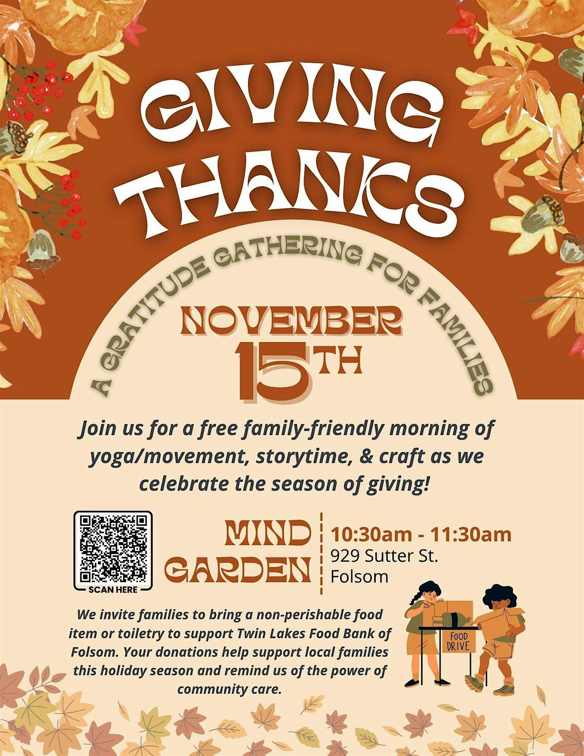 Giving Thanks : A Gratitude Gathering for Families