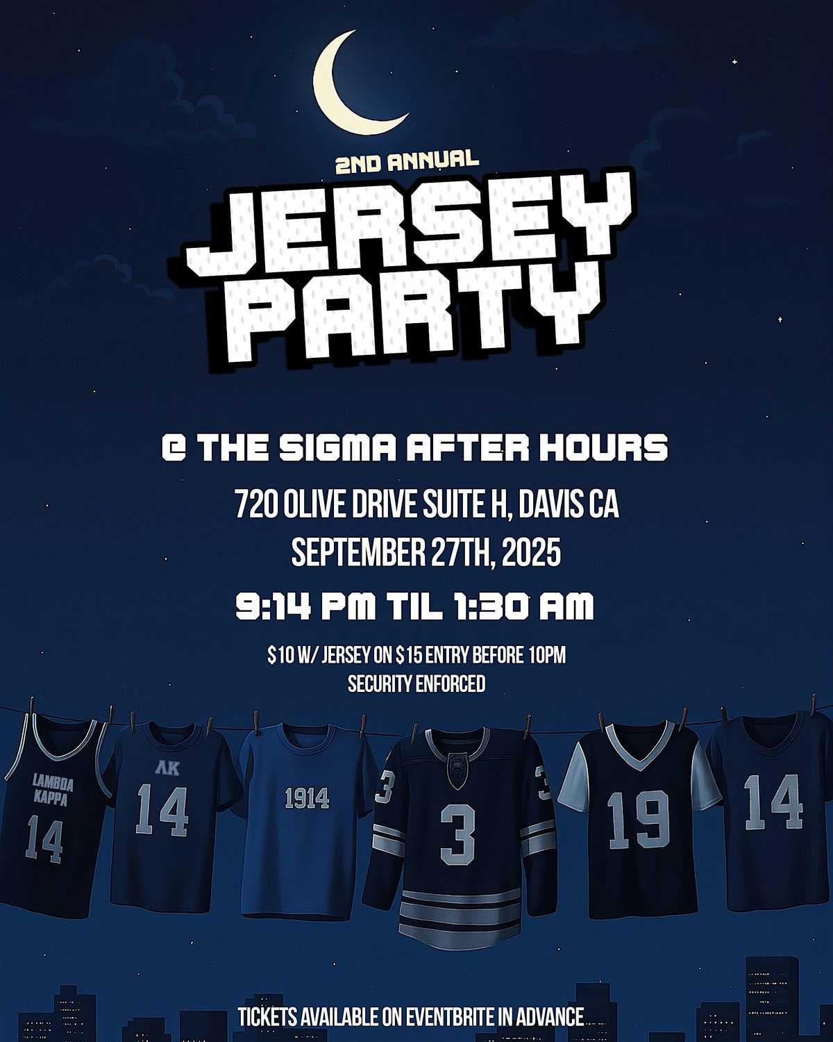 UCD Sigmas After Hours: 2nd Annual Jersey Party