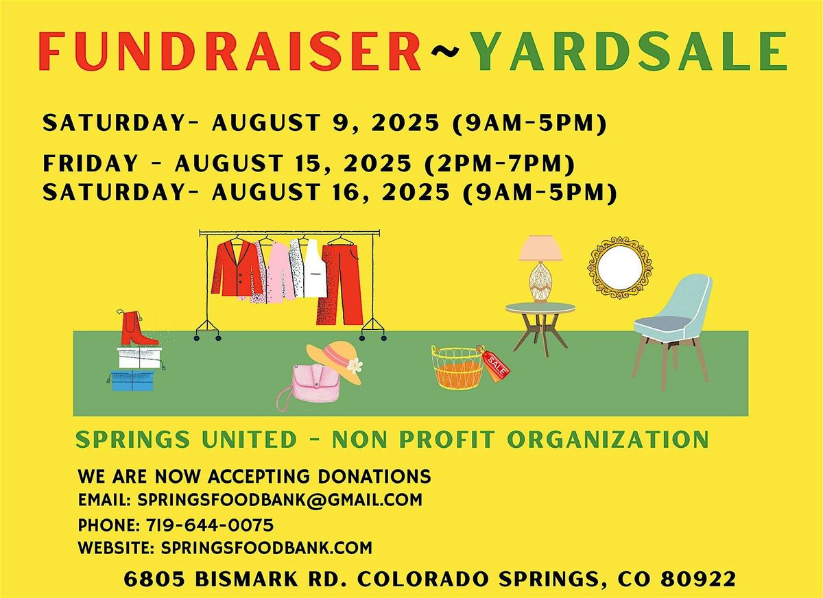 ANNUAL Fundraiser - Yard Sale