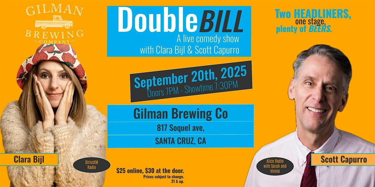 Double Bill, a night of comedy with Clara Bijl & Scott Capurro