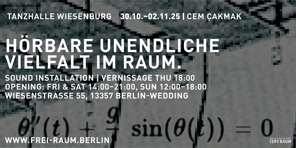 Soundinstallation \/\/ H\u00d6RBARE UNENDLICHE VIELFALT IM RAUM