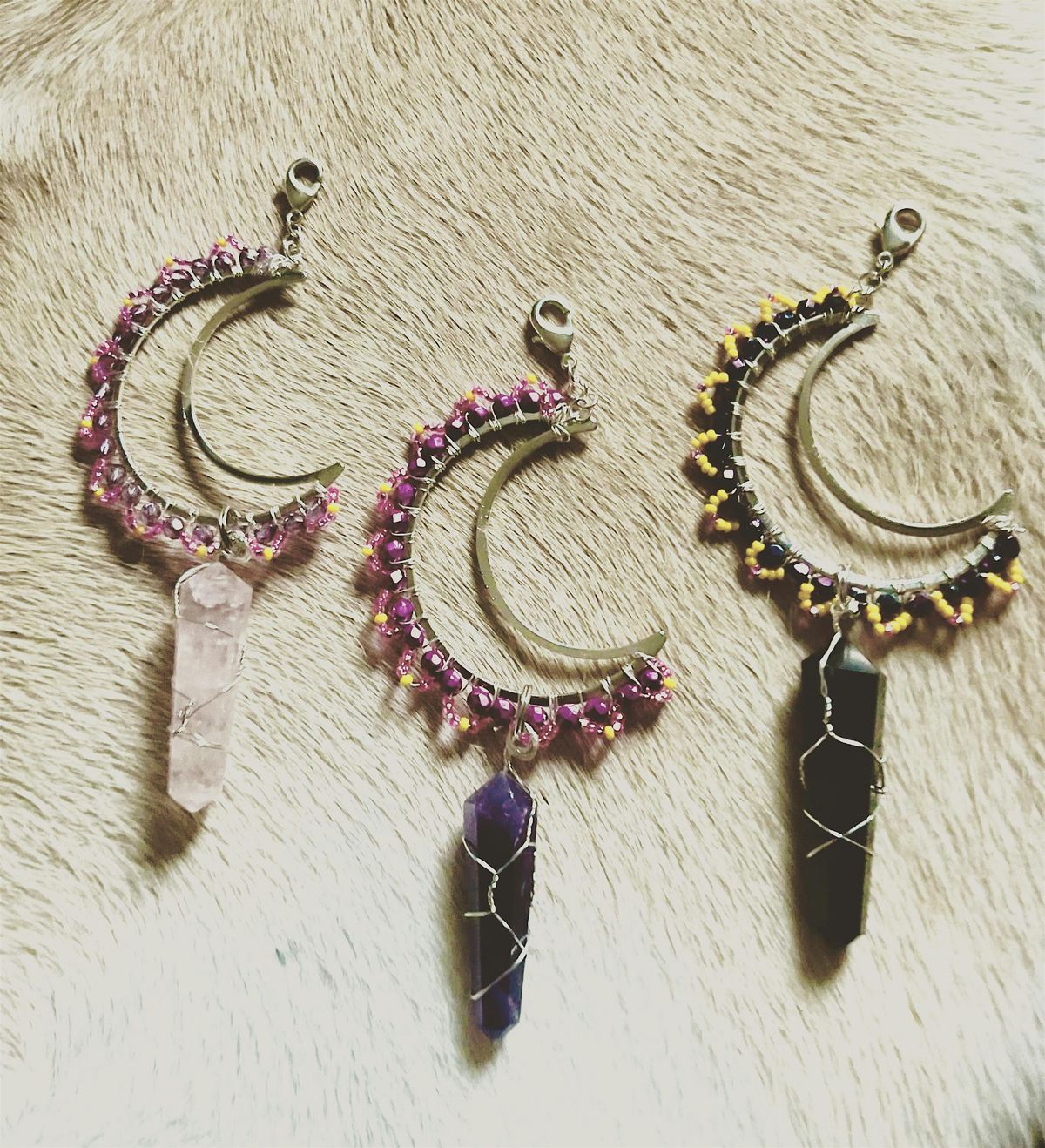 Summer Series Friday Class - Crescent Moon Crystal Charm