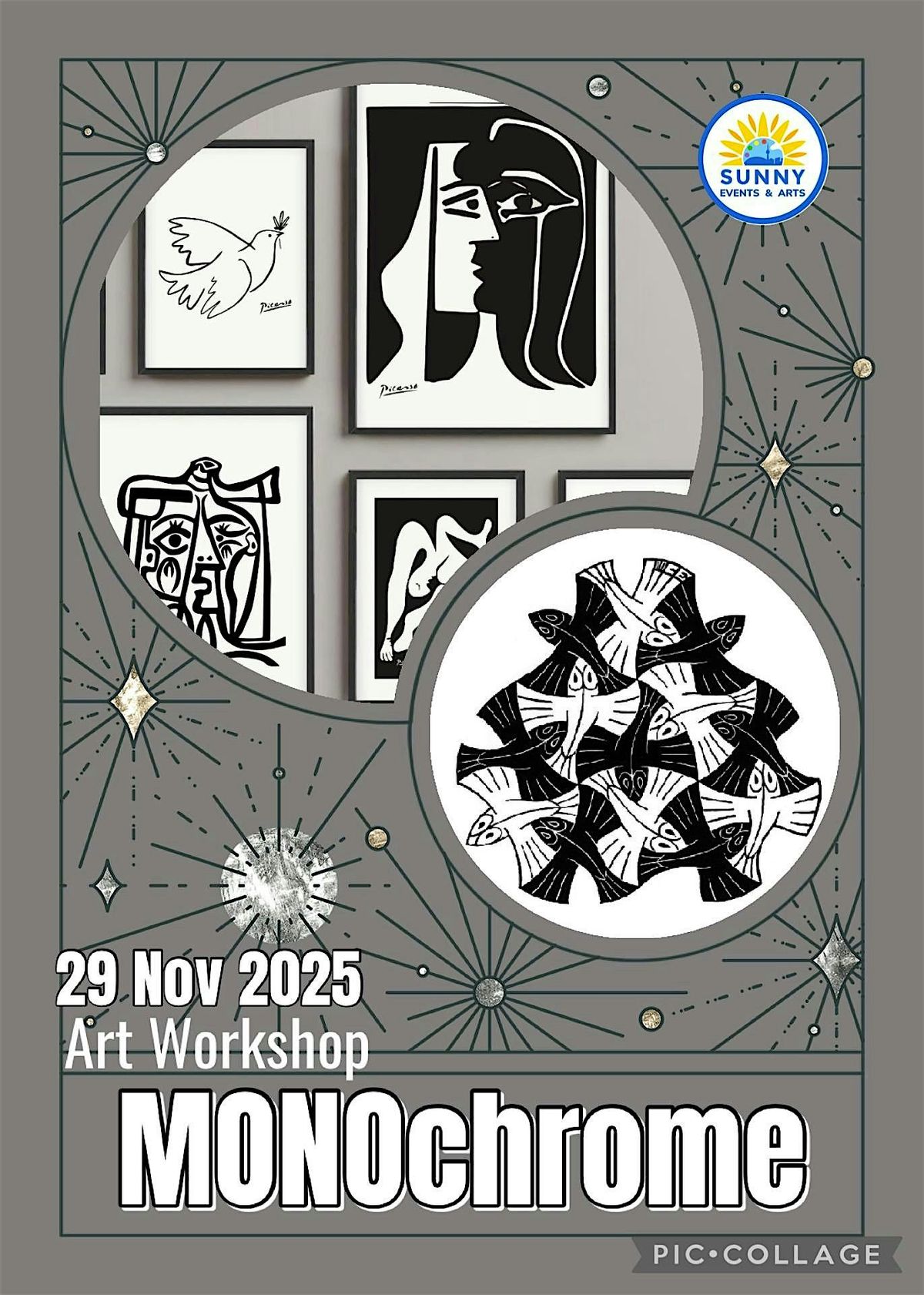 Art Workshop for adults Monochrome Art