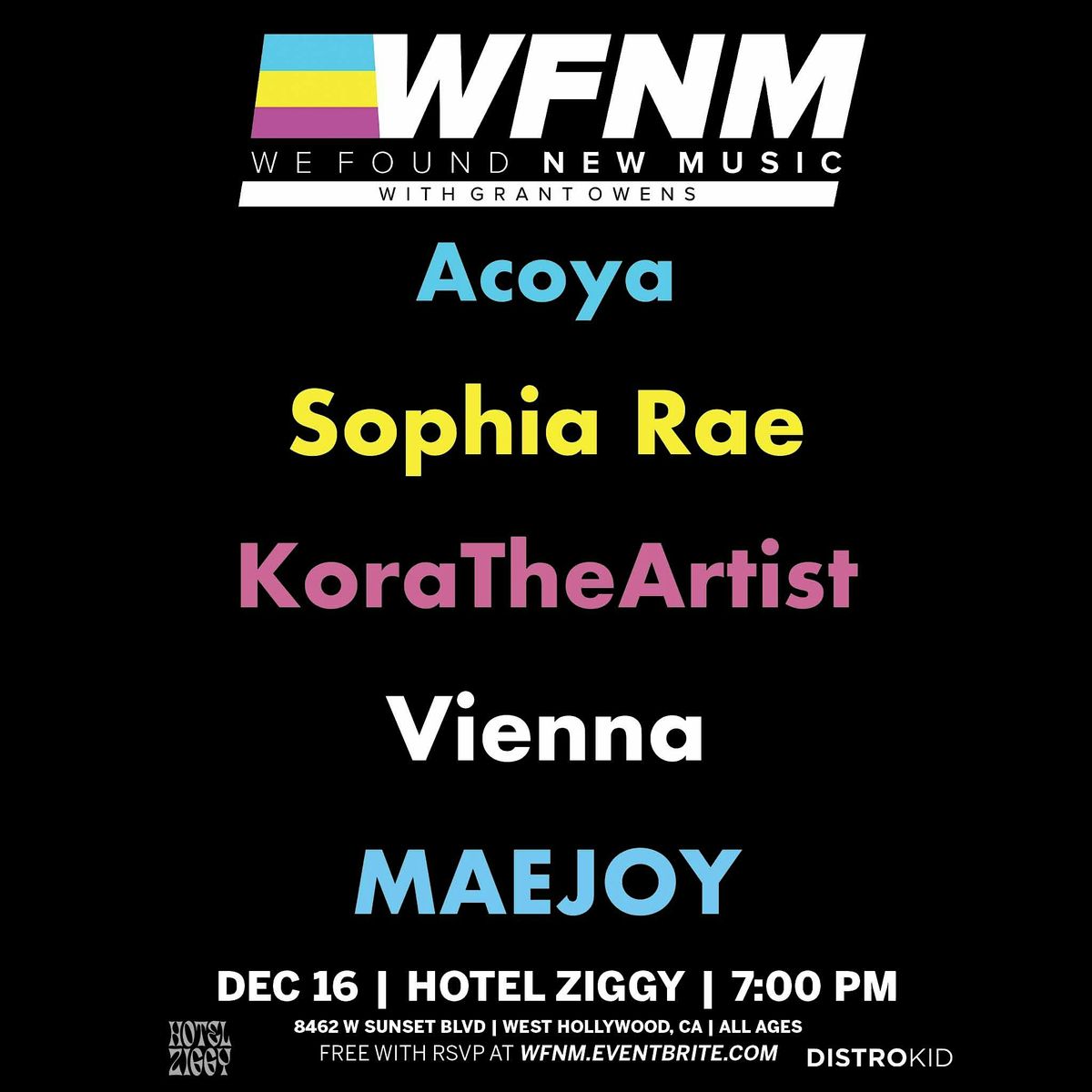 Acoya, Sophia Rae, KoraTheArtist, Vienna, MAEJOY