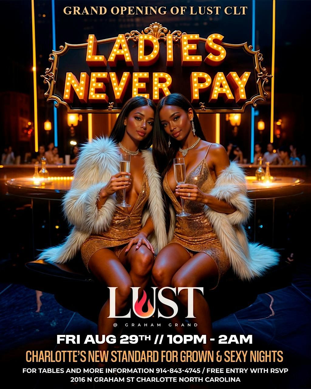 Grand opening of ladies never pay Fridays at Lust Ultra Nightclub