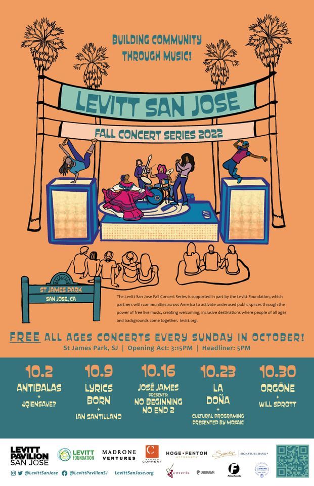 Levitt San Jose Fall Concert Series St James Park San Jose