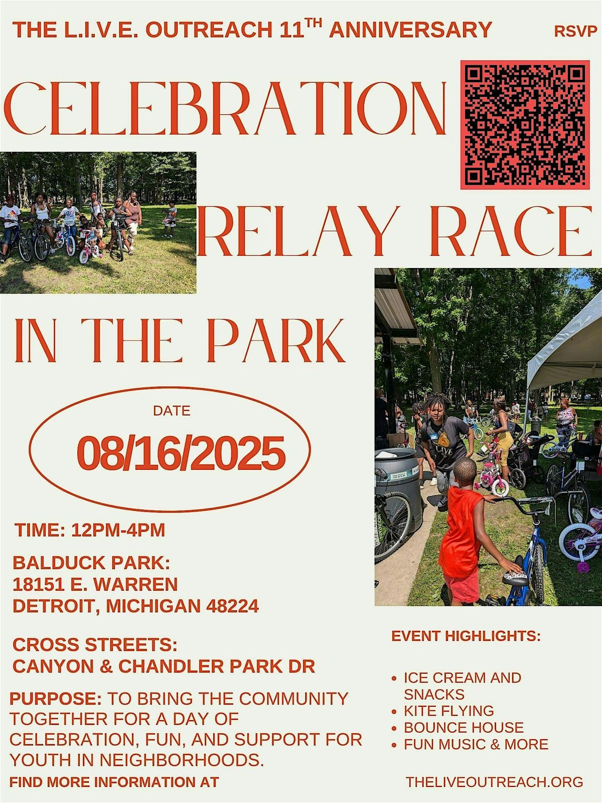 Relay Race in the Park with The L.I.V.E Outreach 11th year celebration