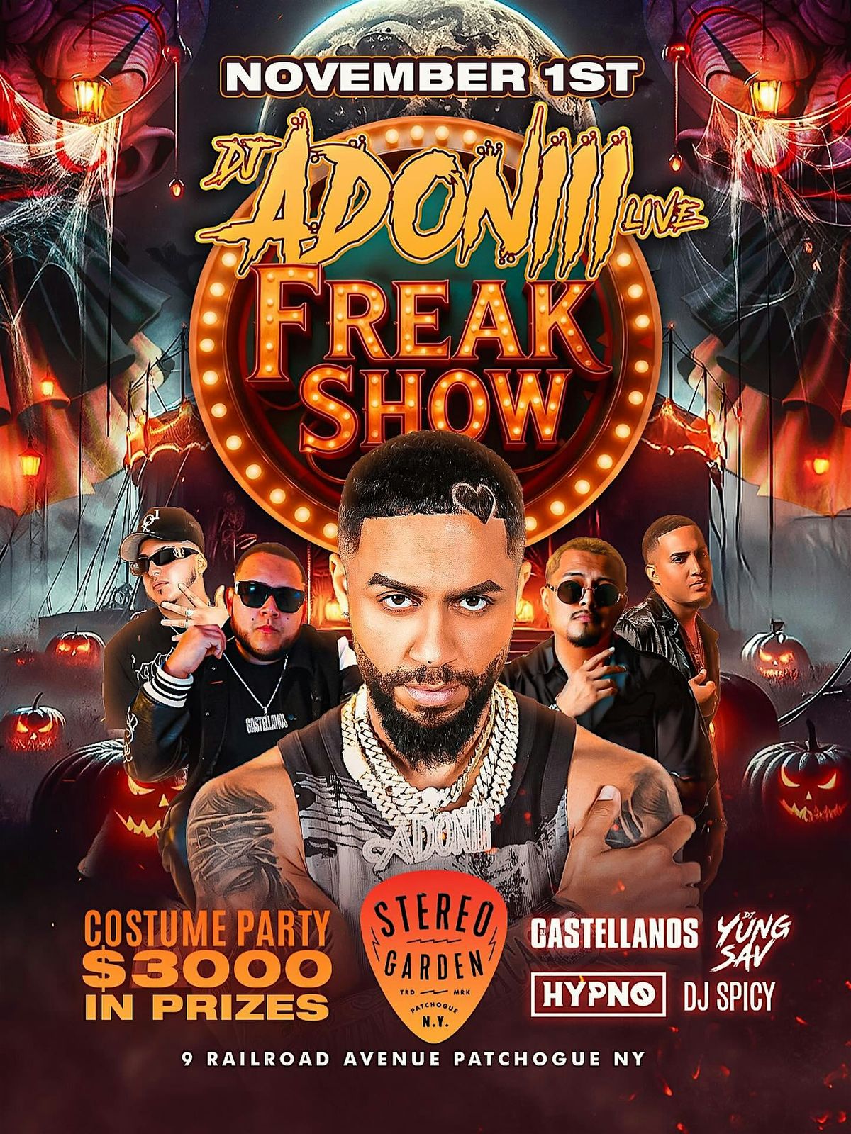 DJ Adoni Live \u2013 Long Island\u2019s Halloween Costume Party at Stereo Garden LI
