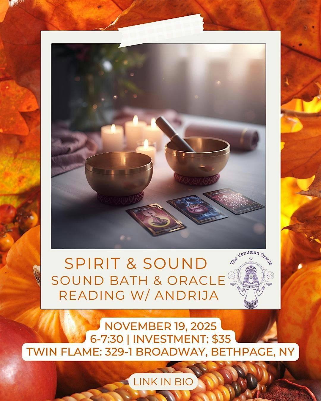 Sound & Spirit: Fall Sound Bath & Intuitive Card Reading