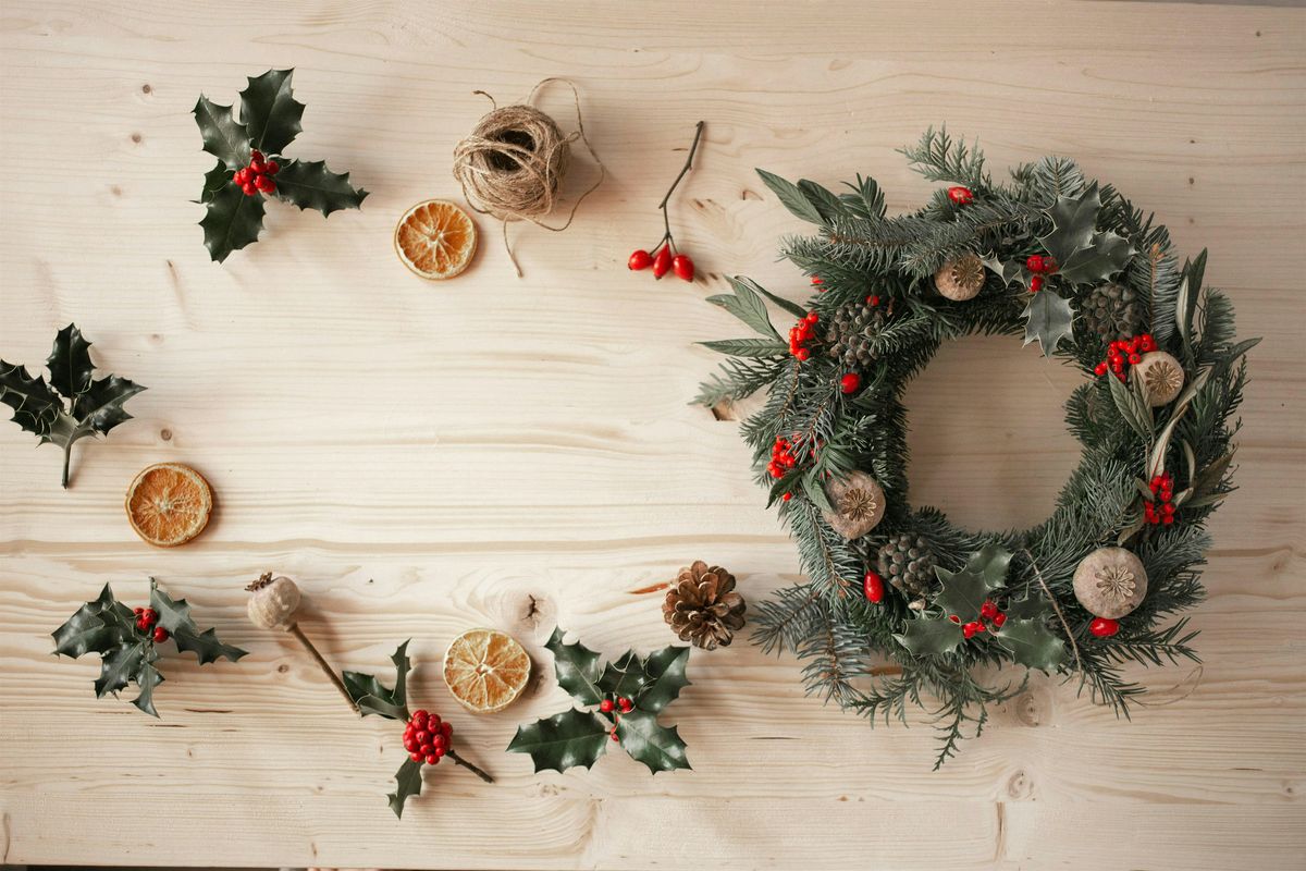 Luxury Christmas Wreath Making - The Potting Shed - Beverley
