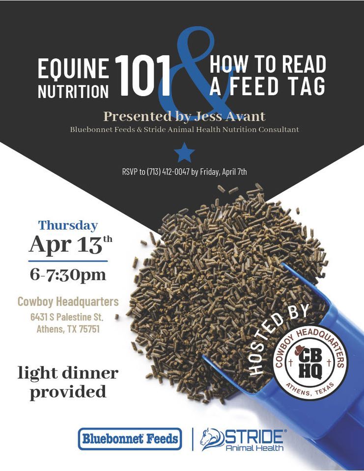 Feed Seminar Equine Nutrition 101 How to Read a Feed Tag