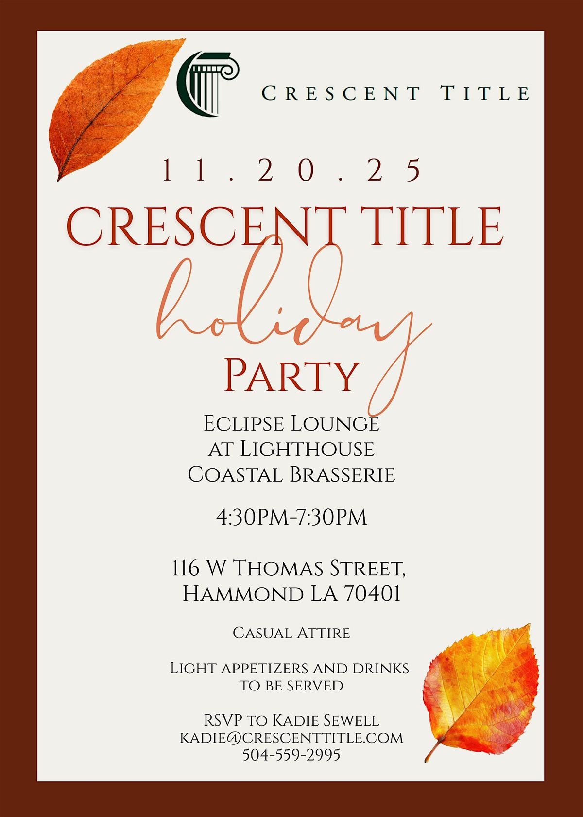 Crescent Title Holiday Party