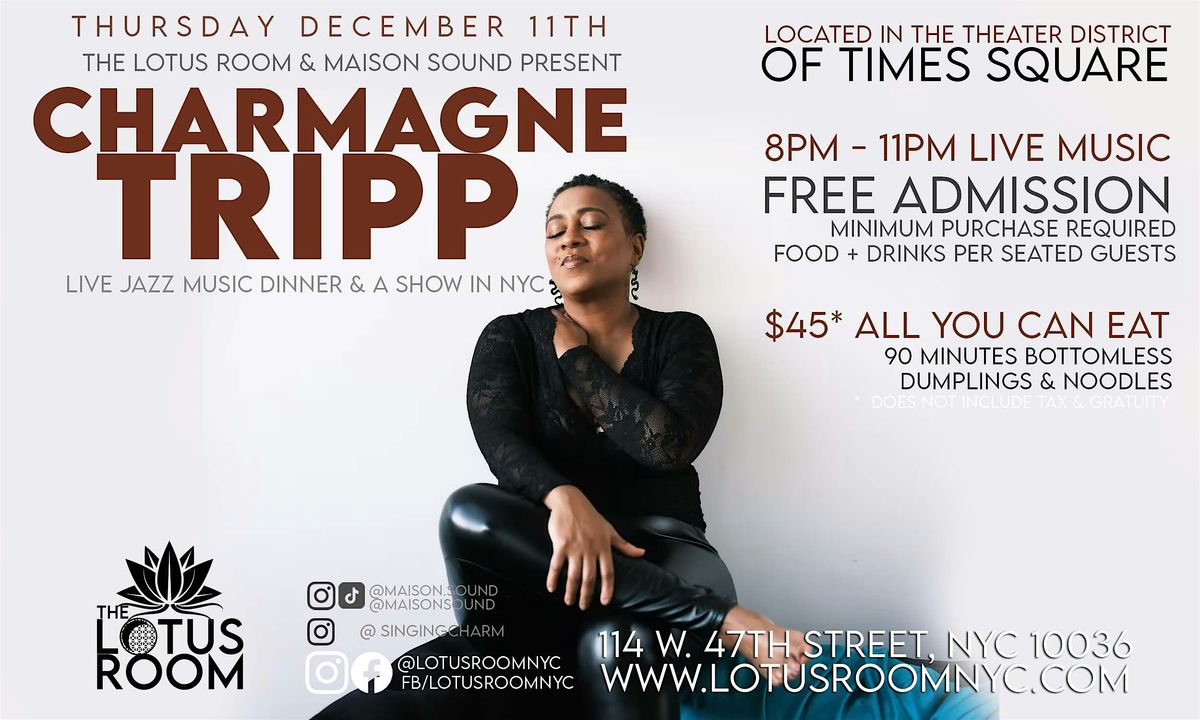 Charmagne Tripp- Free LIVE R&B  Jazz Music Show NYC Times Square 12\/12