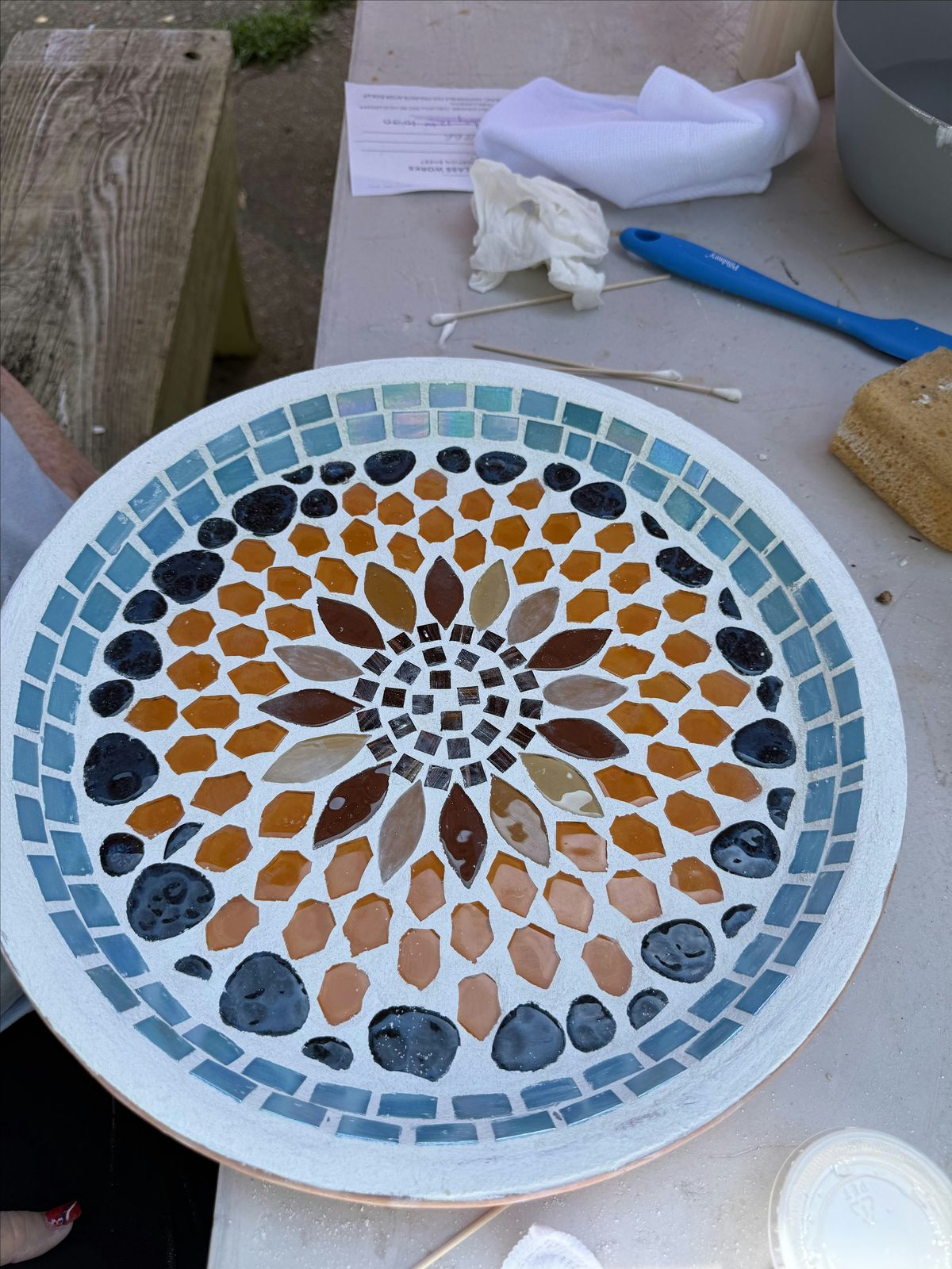 Mosaic Birdbath Class