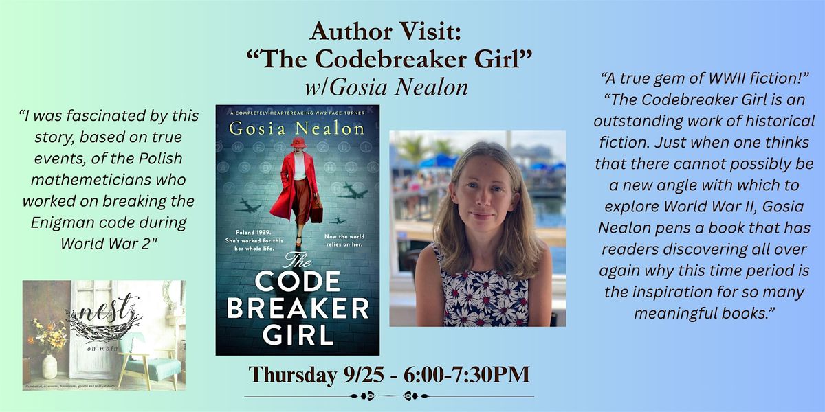 Author Visit - "The Codebreaker Girl" w\/Gosia Nealon
