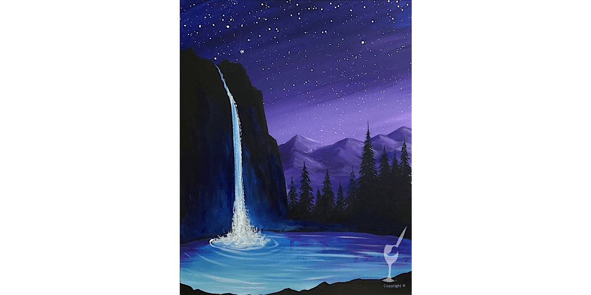 Waterfall Light Cascade - Paint and Sip in Houston | Classpop!\u2122