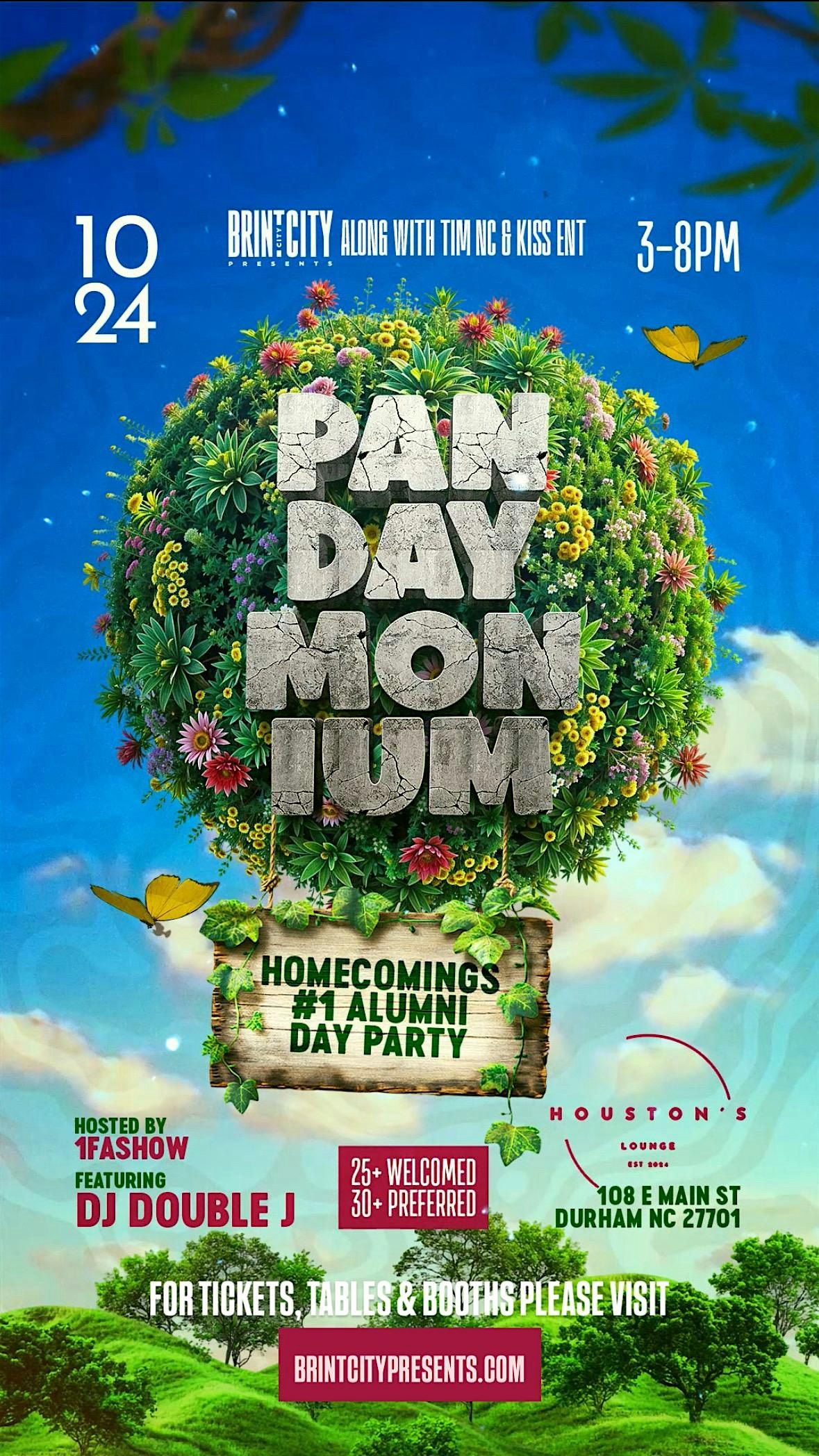 PanDAYmonium - NCCU #1 Alumni Day Party Hosted by Brint City