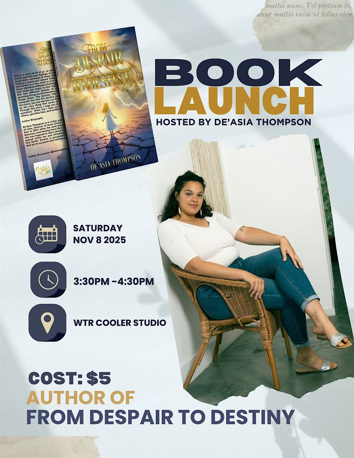 Book Launch-From Despair to Destiny