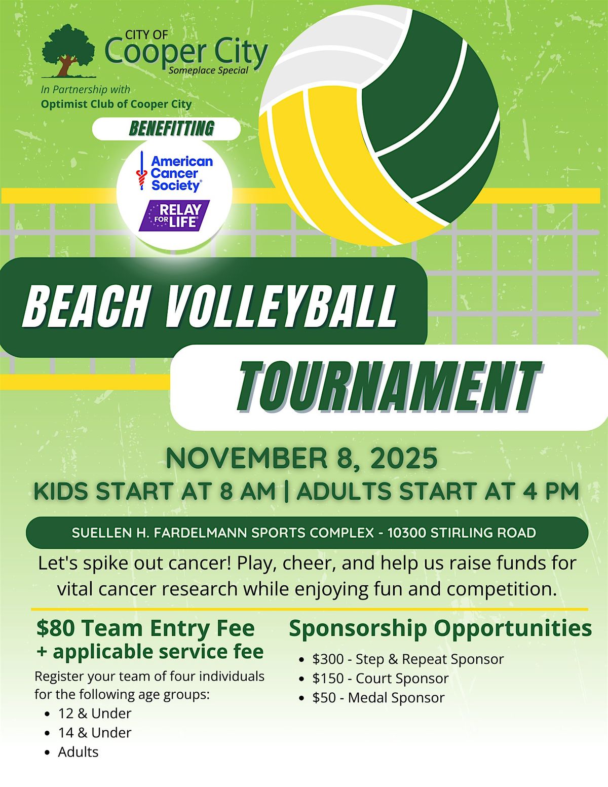 Beach Volleyball Tournament Benefiting Relay for Life