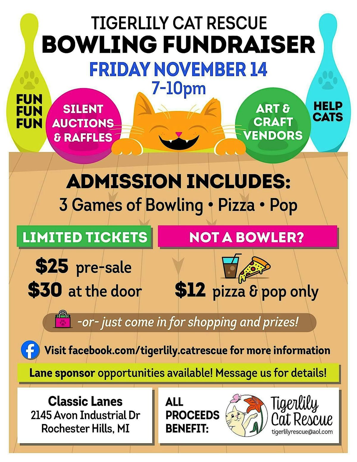 Tigerlily's 2025 Bowling Fundraiser