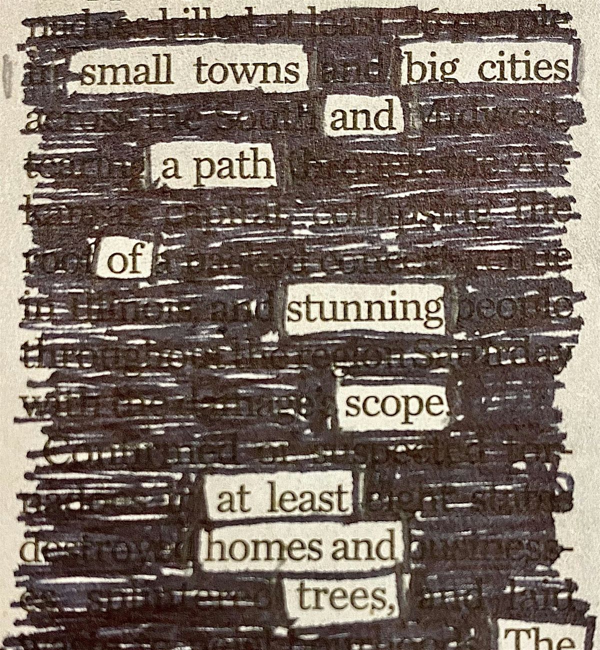 Blackout Poetry - Parliament Street Library Youth Hub