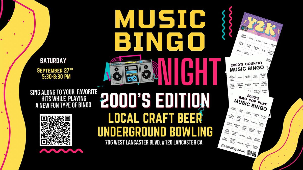 2000\u2019s Music Bingo Night @ Local Craft Beer Underground Bowling Lancaster