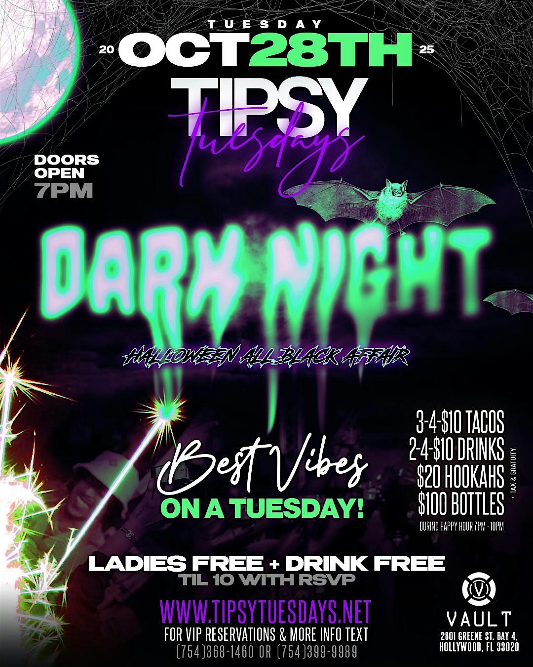 Tipsy Tuesdays: The #1 Weekday Destination (Halloween All Black Affair)