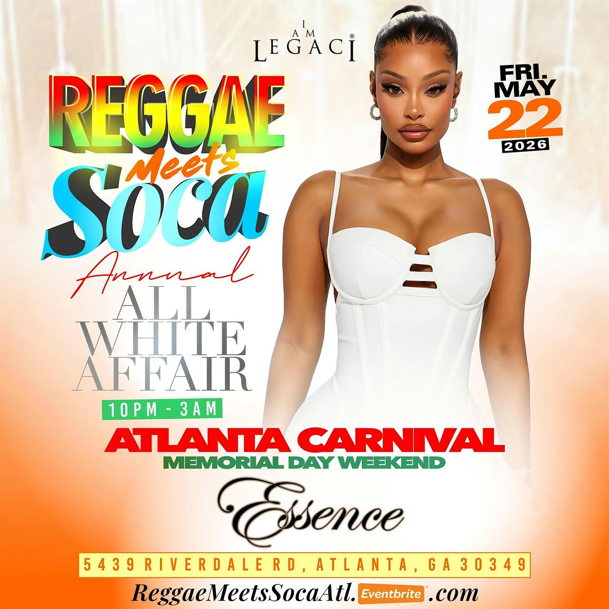 Reggae Meets Soca: All White Party | Memorial Day Weekend ATL Carnival 2026