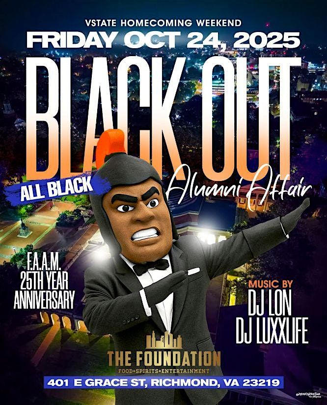 V-STate BLACK OUT 2025 ( FAAM 25 Year Anniversary)