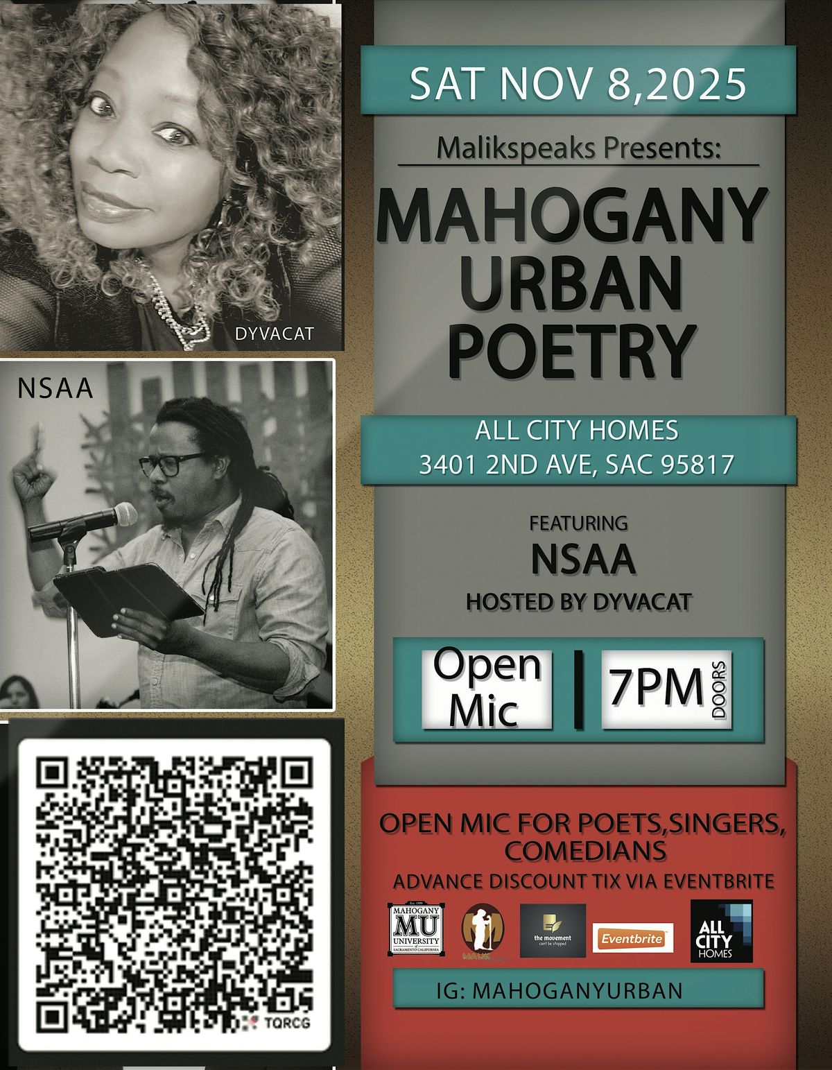 Mahogany Urban Poetry Series  feat. NSAA